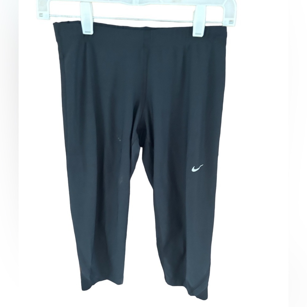 Nike DRI-FIT Black Running Cropped Leggings Size S Athletic Pull On